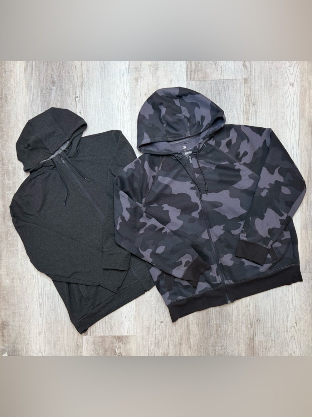 All in Motion Hoodie Bundle Heathered Black and Grey Camouflage men’s size XXL